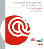 Portada del Informe de Accesibilidad del sector transporte (Noviembre de 2012)