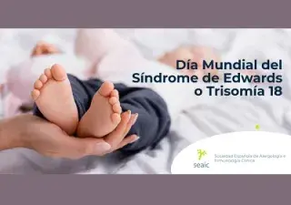 Banner de la SEAIC sobre el Día Mundial del Síndrome de Edwards o Trisomía 18