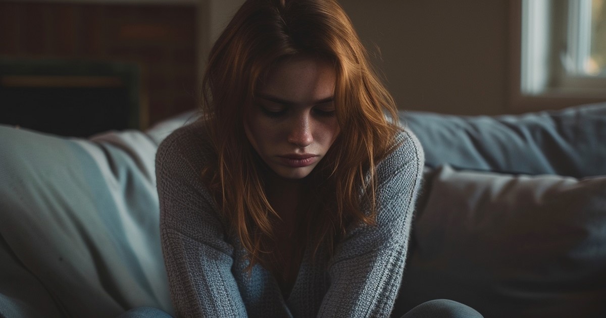 mujer triste representa una posible enfermedad mental